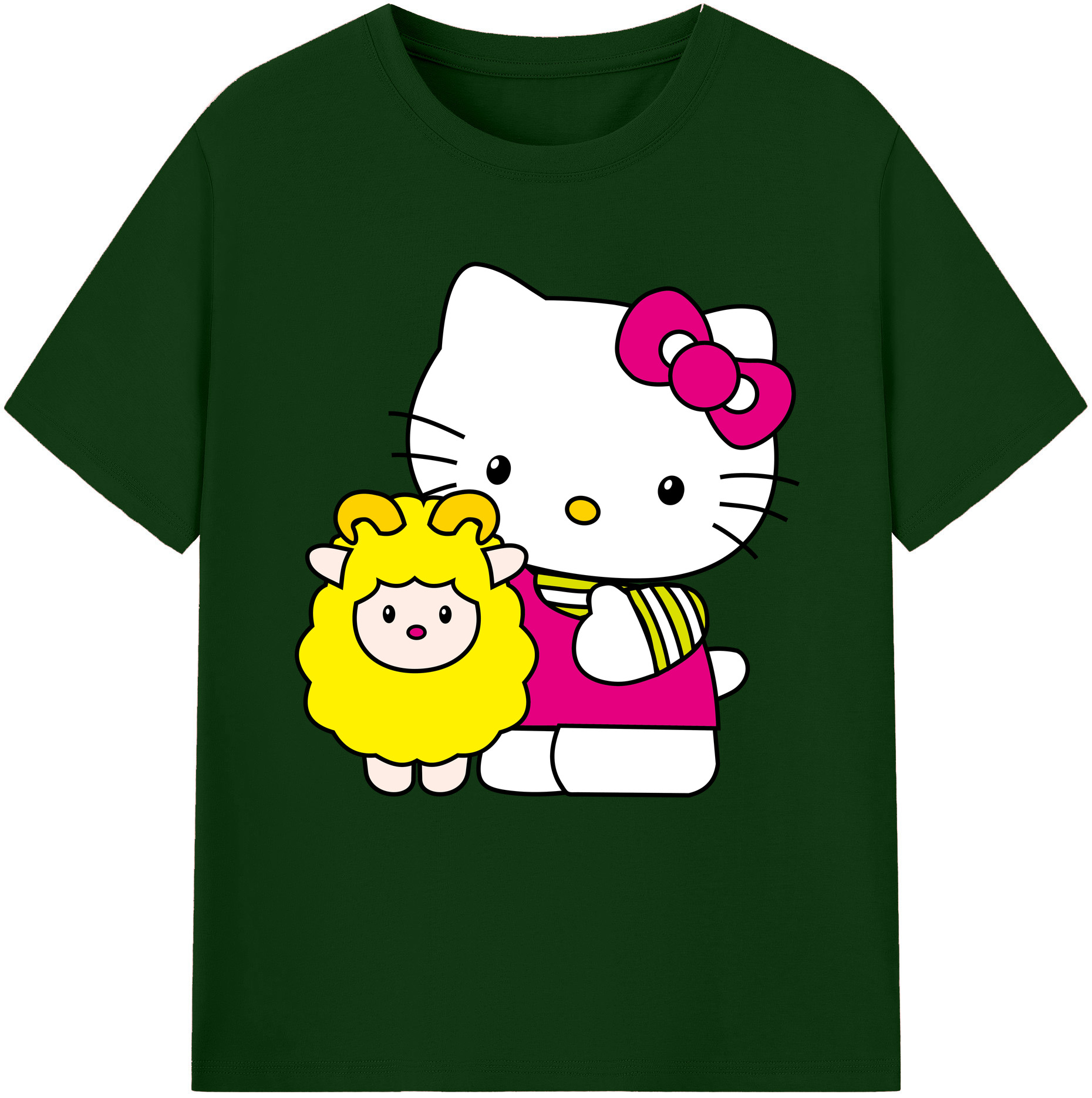 （画像用） Hello Kitty ハローキティ 綿100％半袖Tシャツ（フロントプリント）